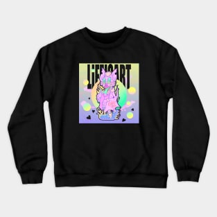 Dope piggy monster is chilling with vans illustration Crewneck Sweatshirt